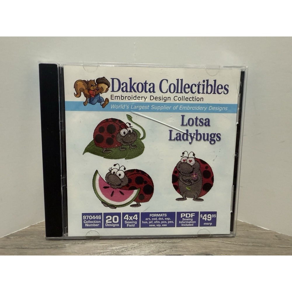 Dakota Collectibles Embroidery Design CD - Lotsa Ladybugs 970446